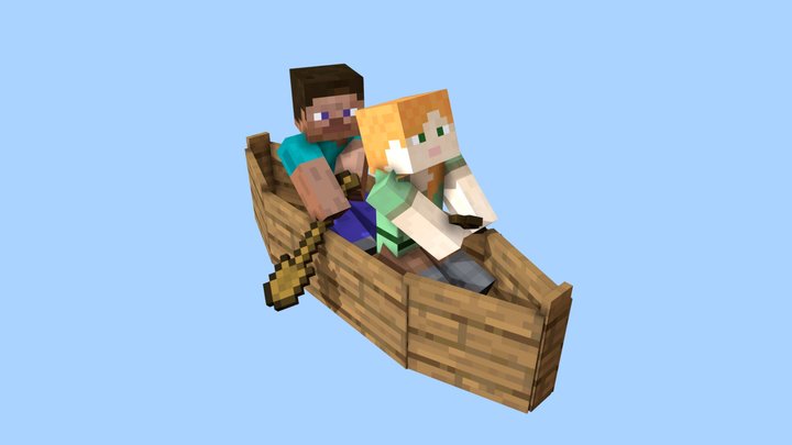 Minecraft - Canoe concept 3D Model