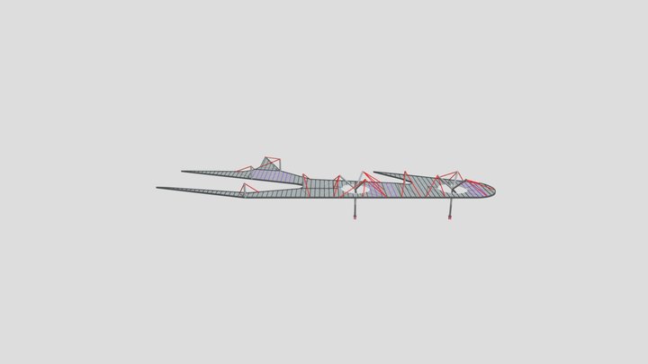 Auvent centre de technologie Rabat - ZAGOMETAL 3D Model