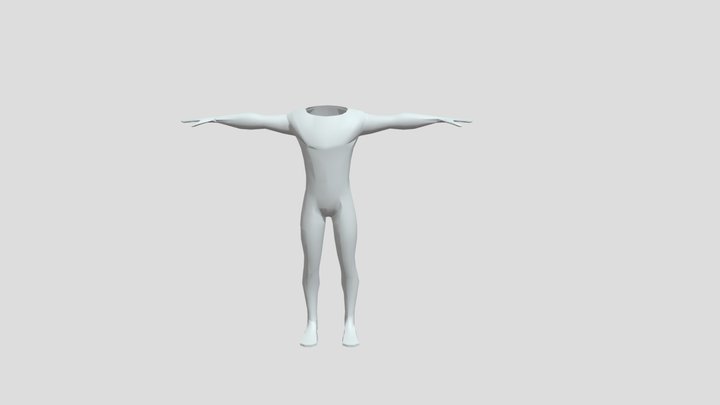 Modelo Humano Sin Cabeza 3D Model
