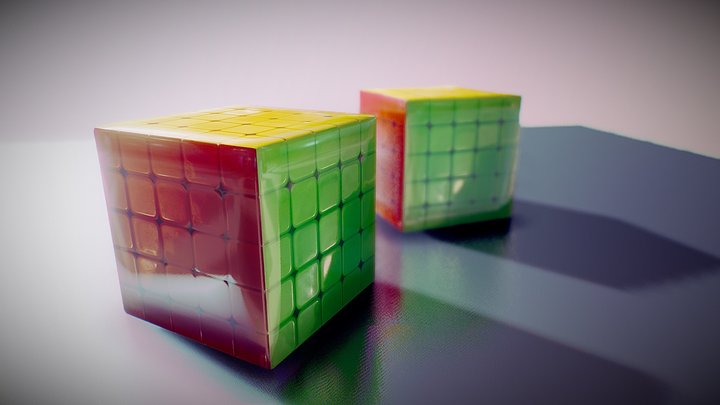 Basic 5x5x5 Rubik's Cube 3D Model