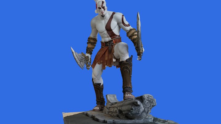 Kratos Statue @Playstation HQ 3D Model