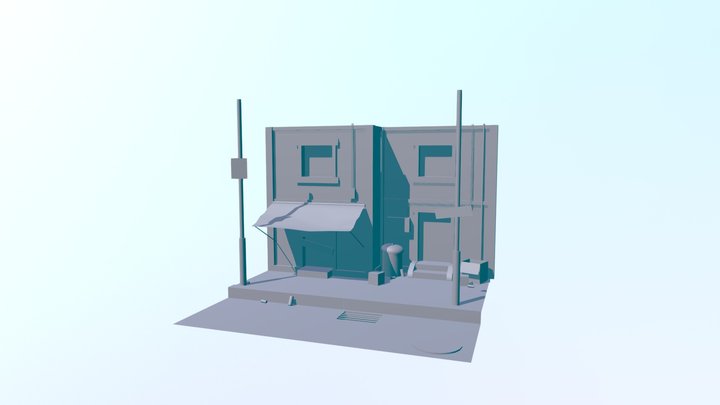 Fachada Descuidada 3D Model