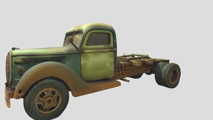 Vintage Truck 3d Model (1) 3D Model