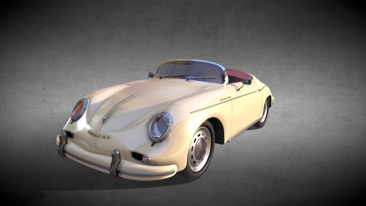 Porsche 356A 1600 Super Speedster (1957) 3D Model