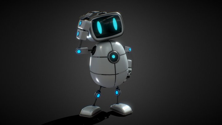 Stylized robot: 0-9 MAX 3D Model