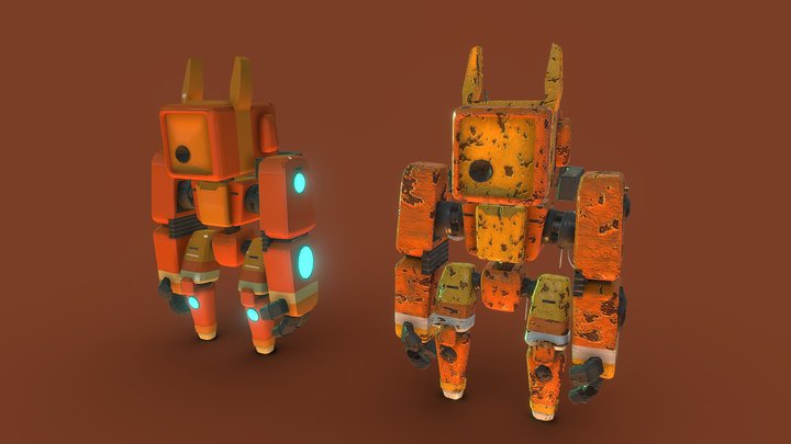 Candy Corn Robot 3D Model