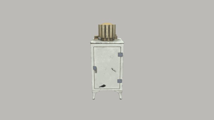 Vintage Fridge 3D Model