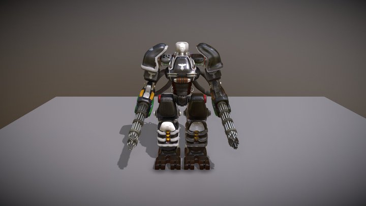Boss Cyber Hitler (3d model + Remake) 3D Model