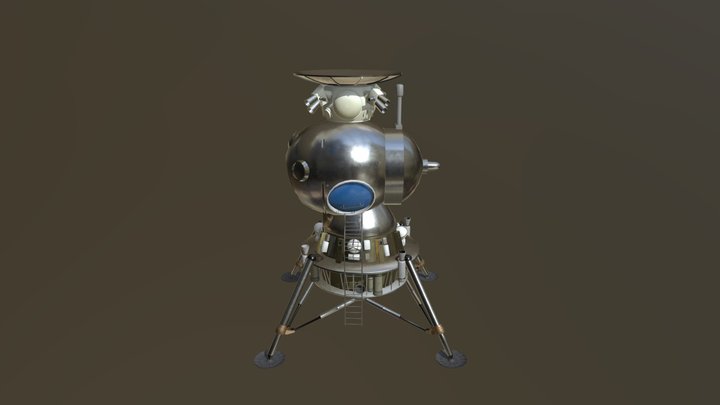 Soviet Mk1 Moon Lander 3D Model