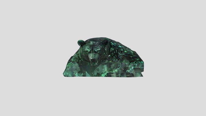Giant cybernetic bear in city