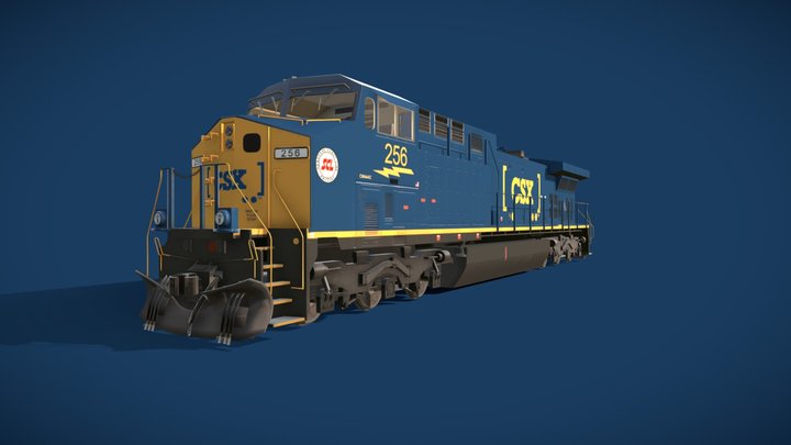 Diesel locomotive 3D Model