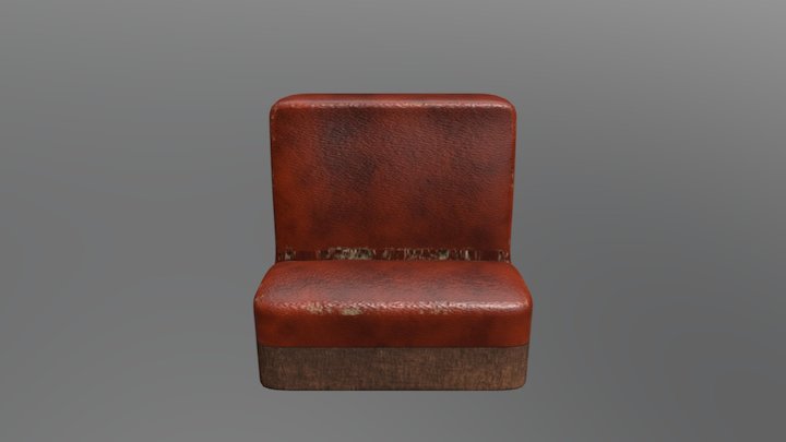 Diner - Booth Seat 3D Model