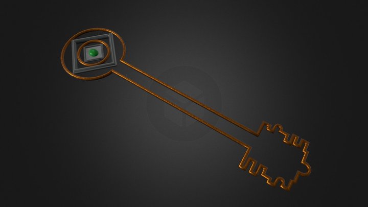 Gold key 3D Model