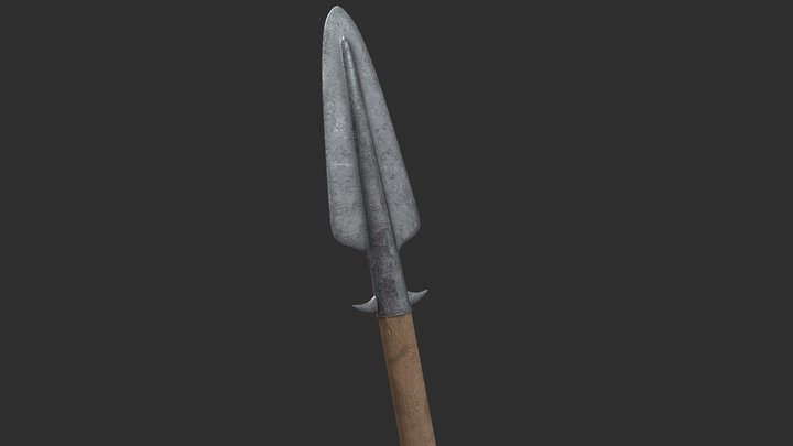 Realistic Medieval Spear 3D Model