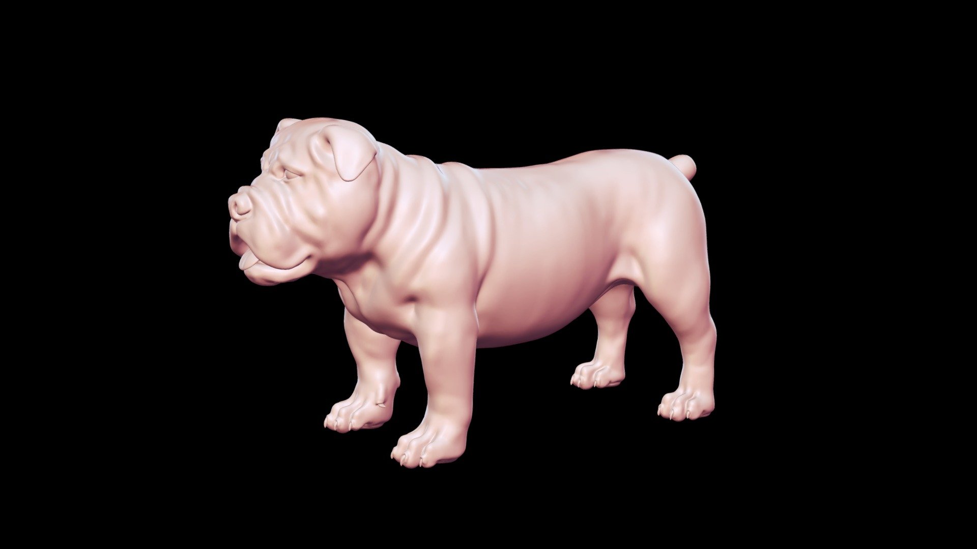 Bulldog Base Mesh 3D model - Buy Royalty Free 3D model by Peternak 3D ...