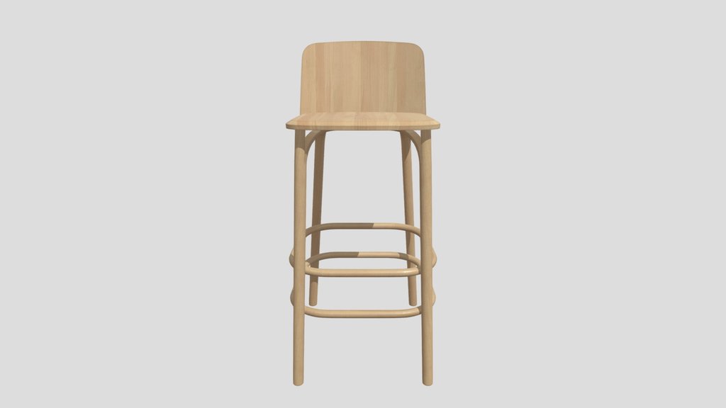 Split Barstool B0 Natural Varnish