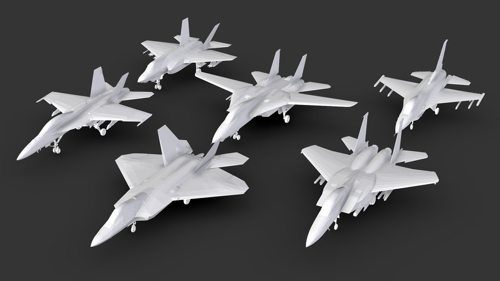 FREE - Fighter Jet Collection - Low Poly