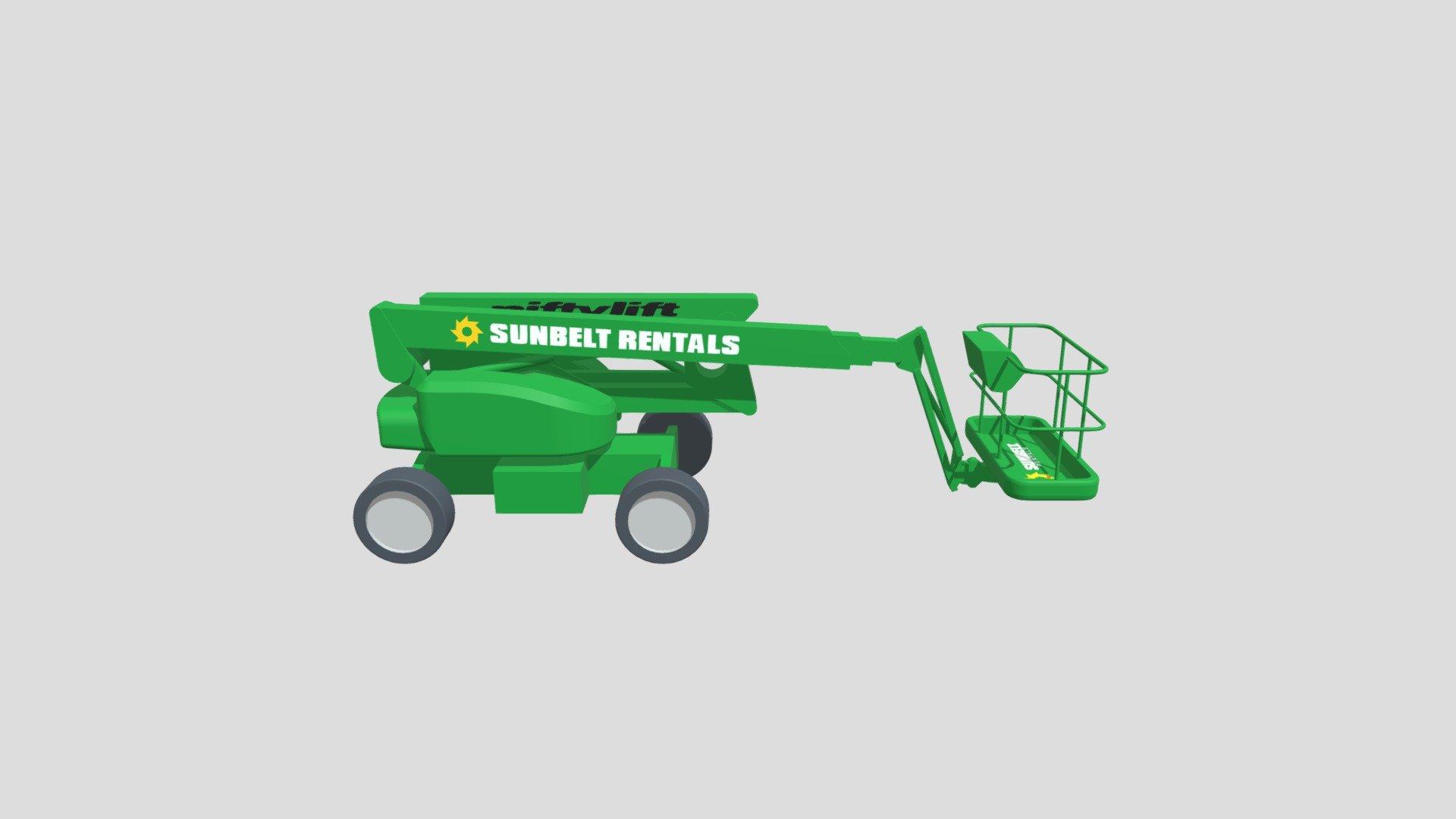 Sunbelt Rentals Articulating Boom Lift HR21 4x4 3D model by bimstore