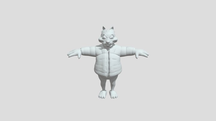Fat Cat 3D Model