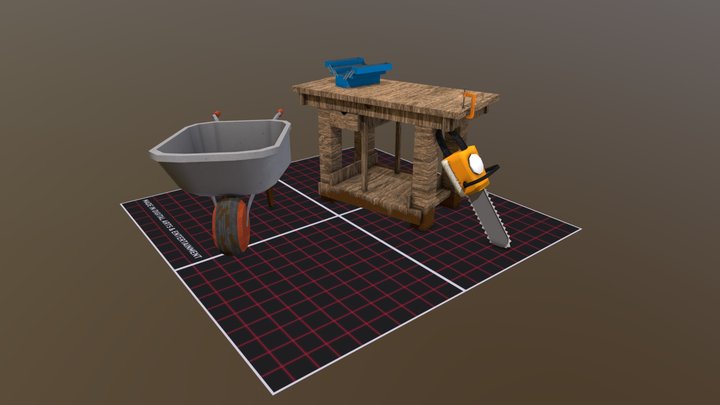 5 Props 3D Model