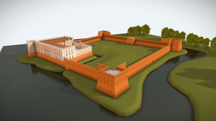 Zamek w Krupem, Krupe Castle 3D Model