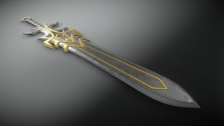 Fantasy Sword 3 3D Model