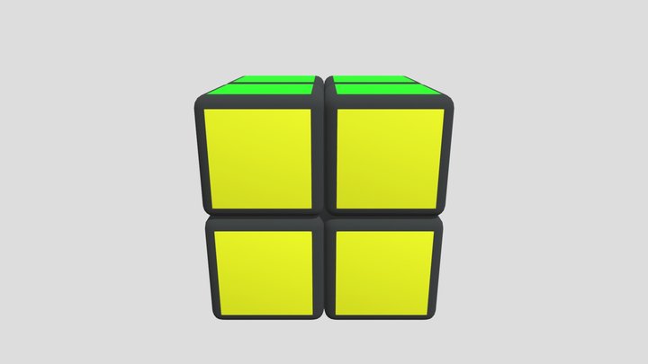 2X2 Cube 3D Model