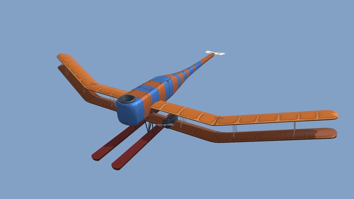 stylized WWI Gotha UWD 3D Model