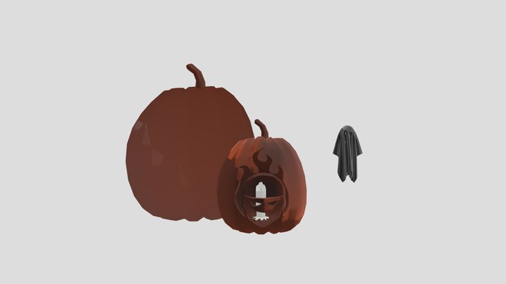 halloween scene 3D Model