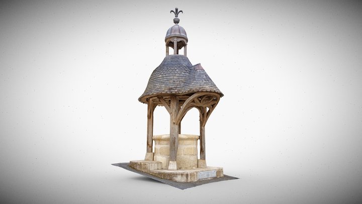 Puits avec dôme et campanile 3D Model