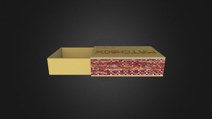 Pixel Art Matchbox Open 3D Model