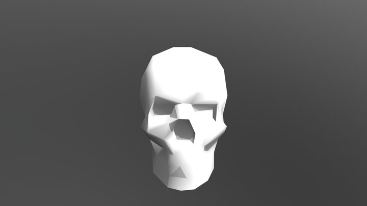 Low Poly Skull 3D Model