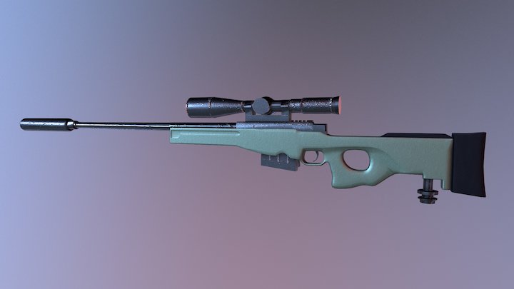 L96A1/ Generic Sniper Rifle 3D Model