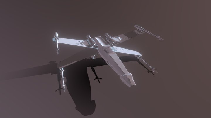 xwing sem subdivision 3D Model