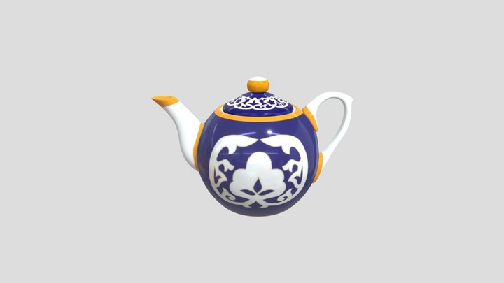 A kettle Choynak dumaloq 3D Model
