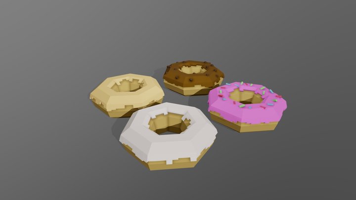 DOUGHNUTS | Low Poly/Simple 3D Model
