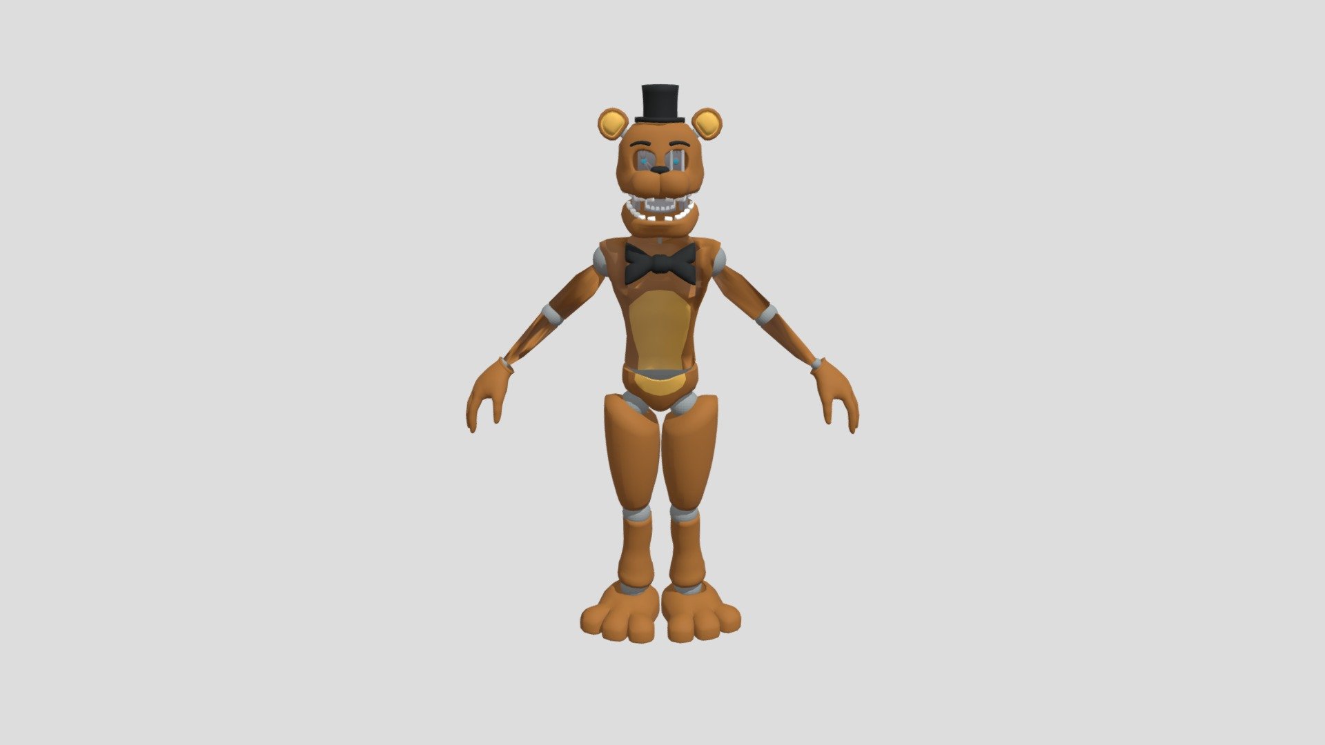 Withered freddy 3D Model in Robot 3DExport