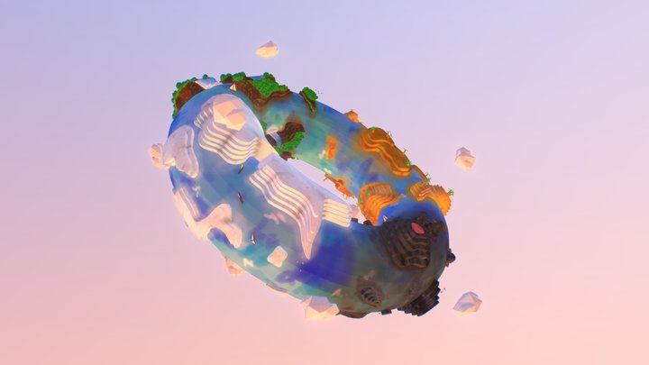 #bcon22challenge Blender 3.2 splashscreen Torus 3D Model
