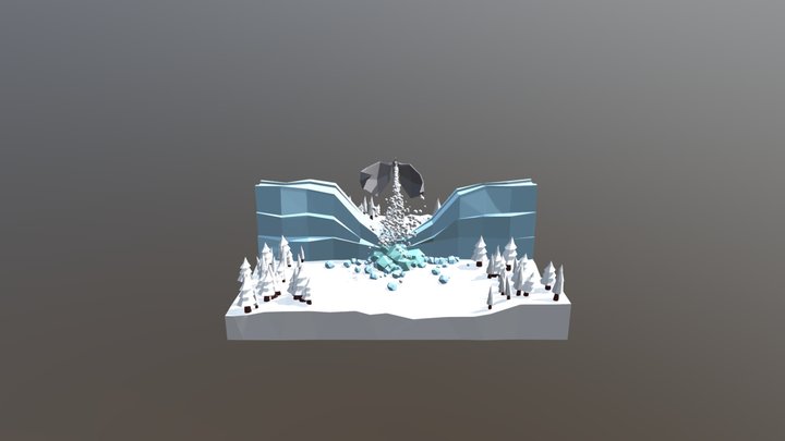 The Wall Falling 3D Model