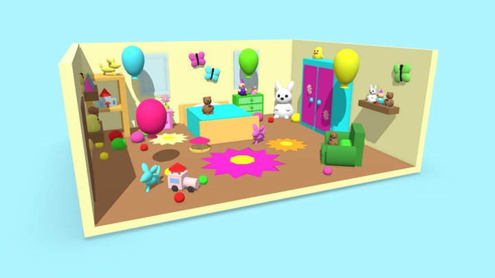 My Room finished 3D Model