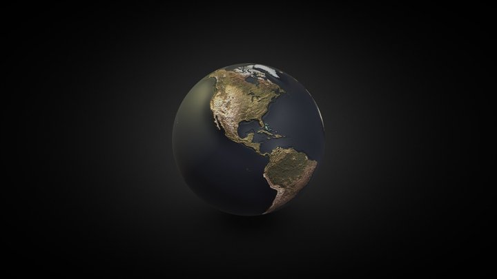 Earth Planet Model 3D Model