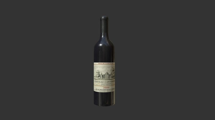 wine bottle Low-poly 3D model 3D Model