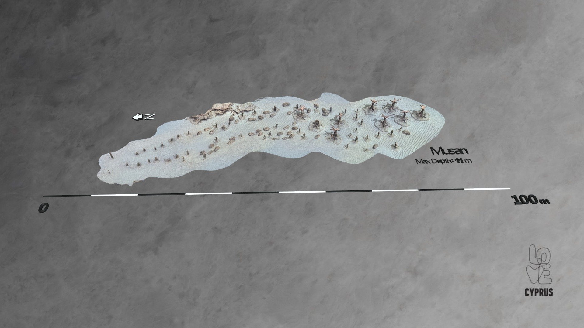 Musan Dive Site — Sketchfab embed 3D viewer