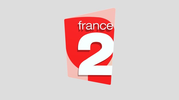 FRANCE 2 LOGO 3D Model