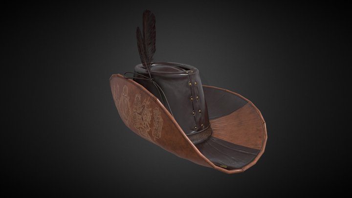 Pirate Hat 1 ( Game Asset ) 3D Model
