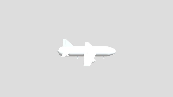 gray plane model 3D Model