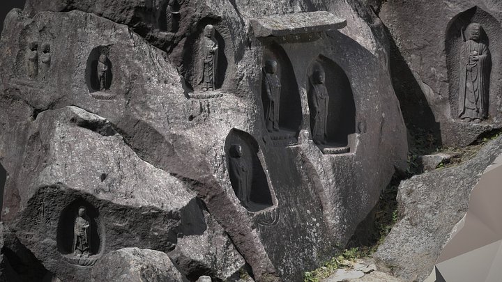 元箱根磨崖仏（俗称二十五菩薩） 3D Model