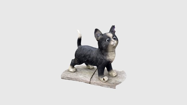 Stone dog posing 8k 3D Model
