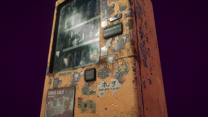 Cat Vending Machine (4K) 3D Model