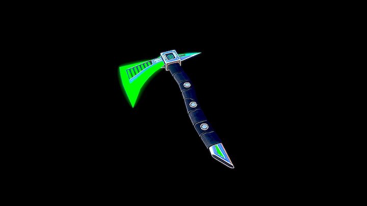 Glowing Axe 3D Model